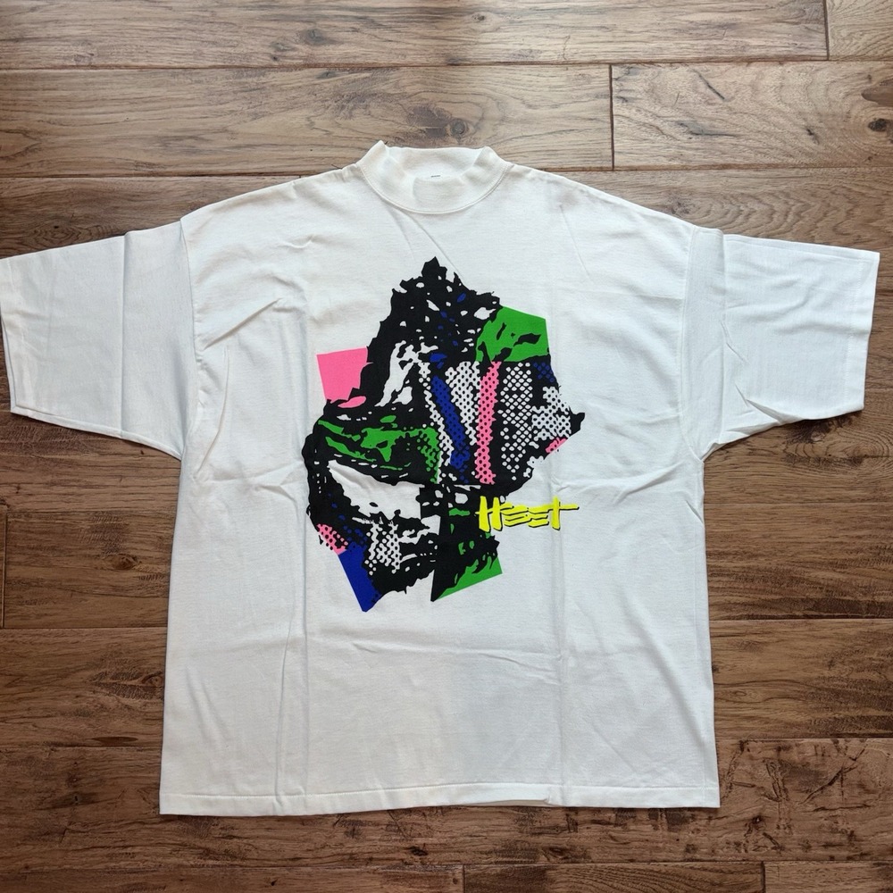 VTG NWOT T-SHIRT 80s HEET SPORTSWEAR Neon Single Stitch Skate Surf USA Men's XL